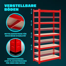 monzana Monzana® 2x Schwerlastregal 180x90x40cm 875kg 5 MDF-Platten