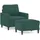 vidaXL Sessel mit Hocker Samt 50,5 x 80 x 62,1 cm Dunkelgrün