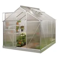 Vitavia Gewächshaus Pluto 4600 HKP, inkl. Fundament, ca. B198/H208/T229 cm, Silber