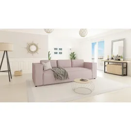s-style möbel Modernes Sofa 3 Sitzer Porto Aus Puderrosa Cord