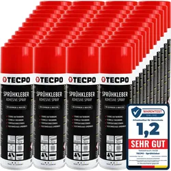 48x TECPO Sprühkleber Hochtemperatur Industriekleber, 500 ml (9,17 € pro 1 l)