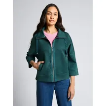 Tom Tailor Boxy Fit Sweatjacke Dunkelgruen M