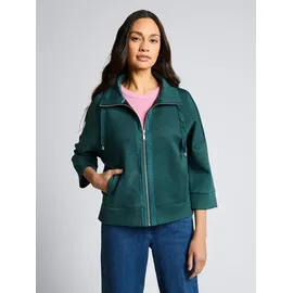 Tom Tailor Boxy Fit Sweatjacke Dunkelgruen M