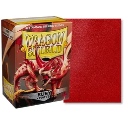 Matte Sleeves 100 - Standard Size - Ruby
