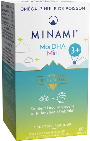 Minami MorDHA Mini Omega-3 Fischöl 60 Weichkapseln