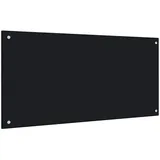 vidaXL Küchenrückwand Schwarz 100x50 cm Hartglas