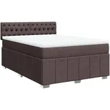 vidaXL Boxspringbett 140 x 200 cm Dunkelbraun