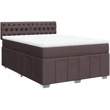 vidaXL Boxspringbett 140 x 200 cm Dunkelbraun