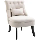 Homcom Relaxsessel Weiß, Textil, 52.5x77x69 cm, Wohnzimmer, Sessel Relaxsessel
