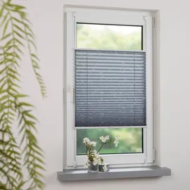 LIEDECO Klemmfix Plissee verspannt 100 x 130 cm grau/ranke