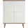 Andas Highboard "Merle", weiß (eiche riviera nb, weiß matt), B:107cm H:134cm T:40cm, Holzwerkstoff, Sideboards, Highboard, Scandi Design, Breite 107 cm