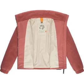 Ragwear Sweatjacke "Nordicka", Damen, Gr. XXXL(46), rosa (altrosa), Fleece, Obermaterial: 100% Polyester.