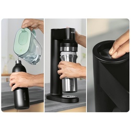 Brita sodaTRIO Edelstahl Sodaflasche 0.9l schwarz (1046734)