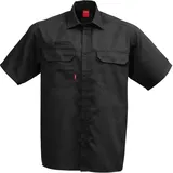 Arbeitshemd Kurzarm "7387 B60" - 3XL - schwarz