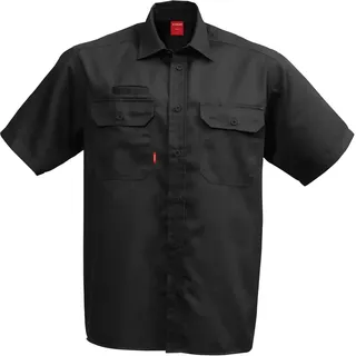 Arbeitshemd Kurzarm "7387 B60" - 3XL - schwarz