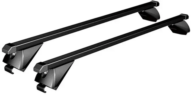 Universelle Querträger mit Schlössern, für Fahrzeuge mit bündigen Längsschienen (Flush Rails), 120 cm, 90 kg, schwarz