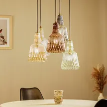 LINDBY Belarion 5 Cluster Pendelleuchte Multi-Farbigen / Esszimmer, von