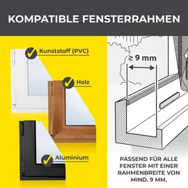 EasyMaxx Fliegengitter mit Klettverschluss 150 x 130 cm Schwarz