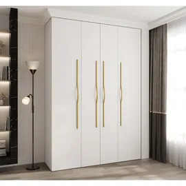 abiks möbel Drehtürenschrank COMO 170 x 245,5 x 50 cm Weiß/Gold