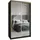 masseno Schwebetürenschrank RIEN 120 x 205 x 60 cm Schwarz