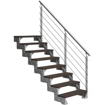 DOLLE Außentreppe Gardentop 144-176 cm Aluminium/Edelstahl/Holz/Kunststoff/Stahl/WPC