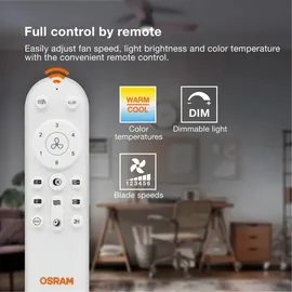 Osram Solano 49 cm Deckenventilator Weiß
