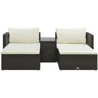 vidaXL Garten-Lounge-Set 5-tlg. braun 47812