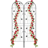 Relaxdays Rankgitter 200 x 50 cm Schwarz