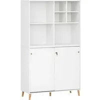 MÖBELPARTNER Serie 500 Kombischrank 100,1 x 41,0 x 174,2 cm weiß