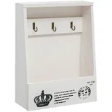 Schlüsselhalter Aus Holz Zur Wandmontage Mit 3 Haken Und Aufbewahrungsbox – Dekoration Für Eingangsbereich, Flur, Küche Oder Büro
