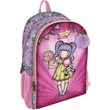 Santoro 1109GJ06 Gorjuss Rucksack mit 2 Reißverschlüssen, Fairground First Prize 31,5 x 40 x 22,5 cm, Rose