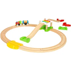 Spielzeug-Eisenbahn BRIO "BRIO WORLD, Mein erstes Bahn Spiel Set" Spielzeugfahrzeuge beige (natur) Kinder Ab 18 Monaten Made in Europe, FSC- schützt Wald - weltweit
