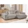 s-style möbel Ecksofa Plüschcord 4-Sitzer Grau
