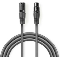 Nedis COTH15010GY15 Audio-Kabel 1,5 m XLR (3-pin) Grau