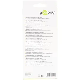 goobay 40891 10000 mAh, handliches Design mit Status-Display