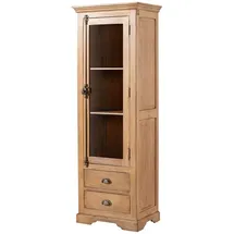 Massivmoebel24 Vitrine Toulouse 65 x 45 x 190 cm Beige