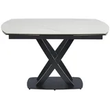Vente-unique Esstisch Liomeli Schwarz  Weiß 165 cm  200 cm  130 cm