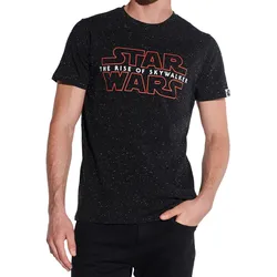 COURSE X STAR WARS Herren T-Shirt ""STAR WARS - The Rise of Skywalker"" Print Rundhals-Shirt Fan-Shirt 901379 Schwarz - S