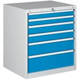 Werkstatt-Schubladenschrank BL 1000, 6 Schubladen, Breite 723 mm