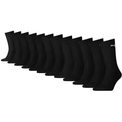 PUMA Unisex Socken, 12er Pack - Sport Crew Sock,Tennissocken, ECOM Schwarz 35-38