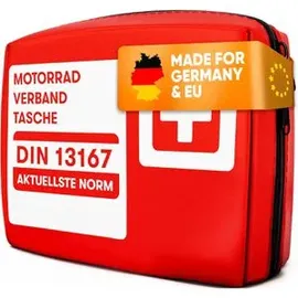 purahelp Erste-Hilfe-Tasche Mini, nach DIN 13167 gefüllt, für Motorrad