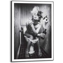 Reinders Wandbild 50 x 70 cm Toilet Pic Holz Schwarz