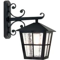 Canterbury 1-flammige Wandlaterne - Schwarz