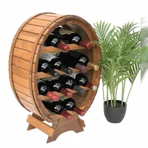 DanDiBo Ambiente Weinregal 45 x 65 x 24 cm Braun gebeizt