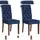 deluke Esszimmerstuhl WALES Samt blau 2er Set
