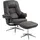 Duo Collection Relaxsessel Burnaby Mikrofaser 82 x 108 x 90 cm Grau mit Hocker und Relaxfunktion