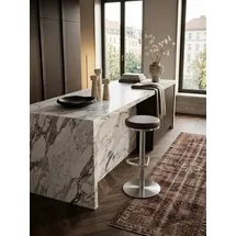 KADIMA DESIGN Barhocker WL1.612 Edelstahl höhenverstellbare Sitzhöhe 57 - 82 in Braun | Gr.: onesize