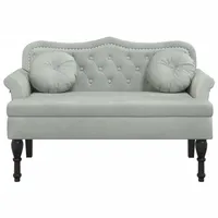 vidaXL Sitzbank Hellgrau 120,5 x 65 x 75 cm Samt