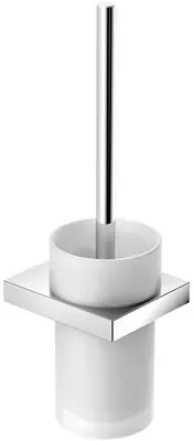 WC-Bürstengarnitur System 100 chrom, Kristallglas satiniert