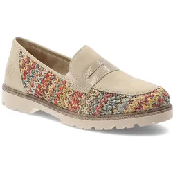 Beige Halbschuhe Rieker Modische Damenschuhe, 37